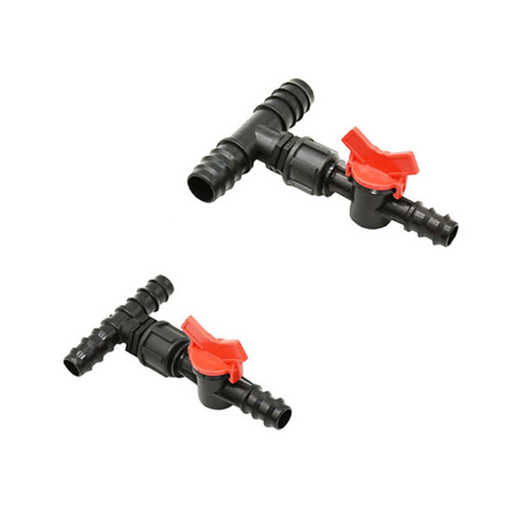 12mm 16mm 20mm PE Rohr T Anschlüsse mit Ventil 1/2 3/4 &quot;Reduzierung Garten Tippen Schlauch Splitter tropf Bewässerung Adapter 1PC
