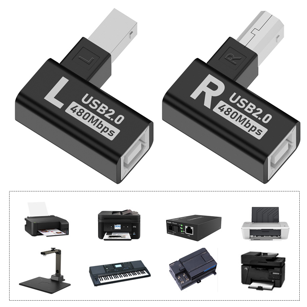 USB 2,0 Typ B Druck adapter Buchse Stecker zu Buchse Konverter 90 Grad USB B Drucker adapter Erweiterungs adapter für Druckers canner