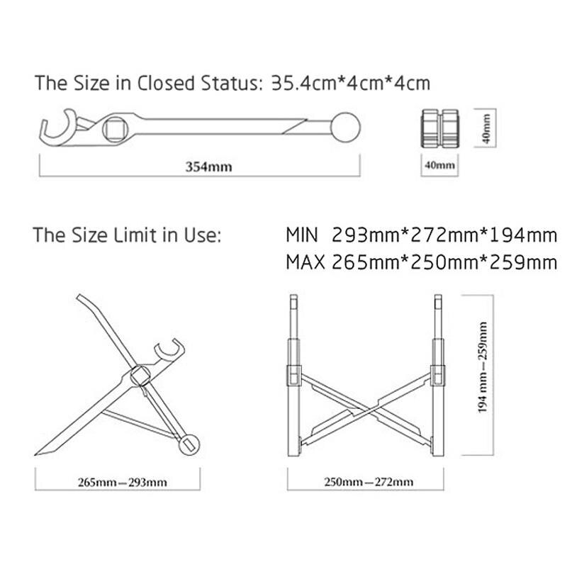 NEXSTAND K2 Laptop Stand Folding Portable Laptop Stand Viewing Angle Height Adjustable Bracket Laptop Accessories Notebook Stand