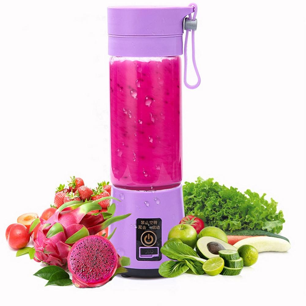 Miniexprimidor de frutas eléctrico portátil, batidora de mano, agitador, recargable por USB, taza de agua para zumo, 380ml