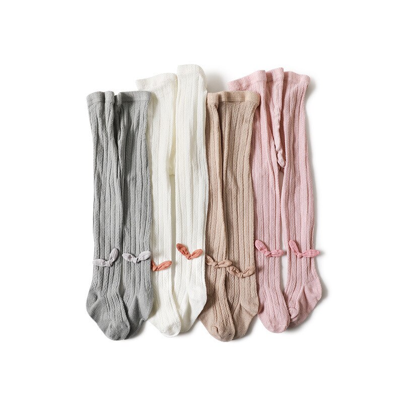 Summer Mesh Baby Girls Tights Cute Bow Kids Pantyhose Thin Breathable Solid Color Infant Toddler Kids Stockings Baby Clothes
