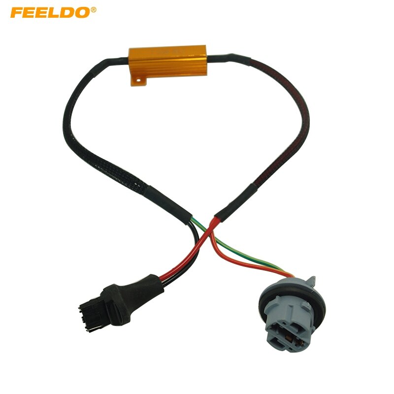 FEELDO 1 st Canbus Foutloos Weerstand LED Decoder Waarschuwing Fout Canceller Voor 7440/7441/992 LED Turn signaal Lamp # FD5334