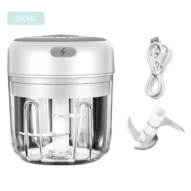 Rozdrabniacz do czosnku elektryczny Mini siekacz do żywności sałatka z mięsa warzywnego maszynka do mielenia cebuli zioła krajarka do warzyw Blender procesor narzędzie kuchenne: Ciemny Khaki