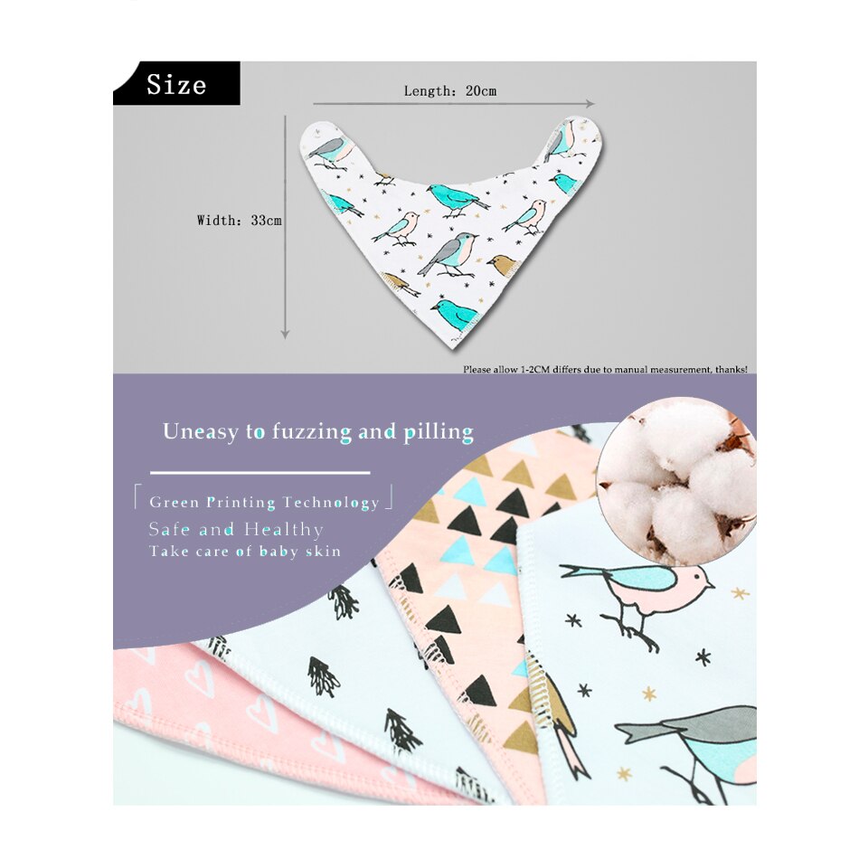 Elinfant Bandana Baby Slabbetjes Voor Baby Leuke Mooie Prinses 100% Puur Katoen Super-Stijlvolle Anti-Geur Anti-bacteriële Schort Droog Slabbetjes
