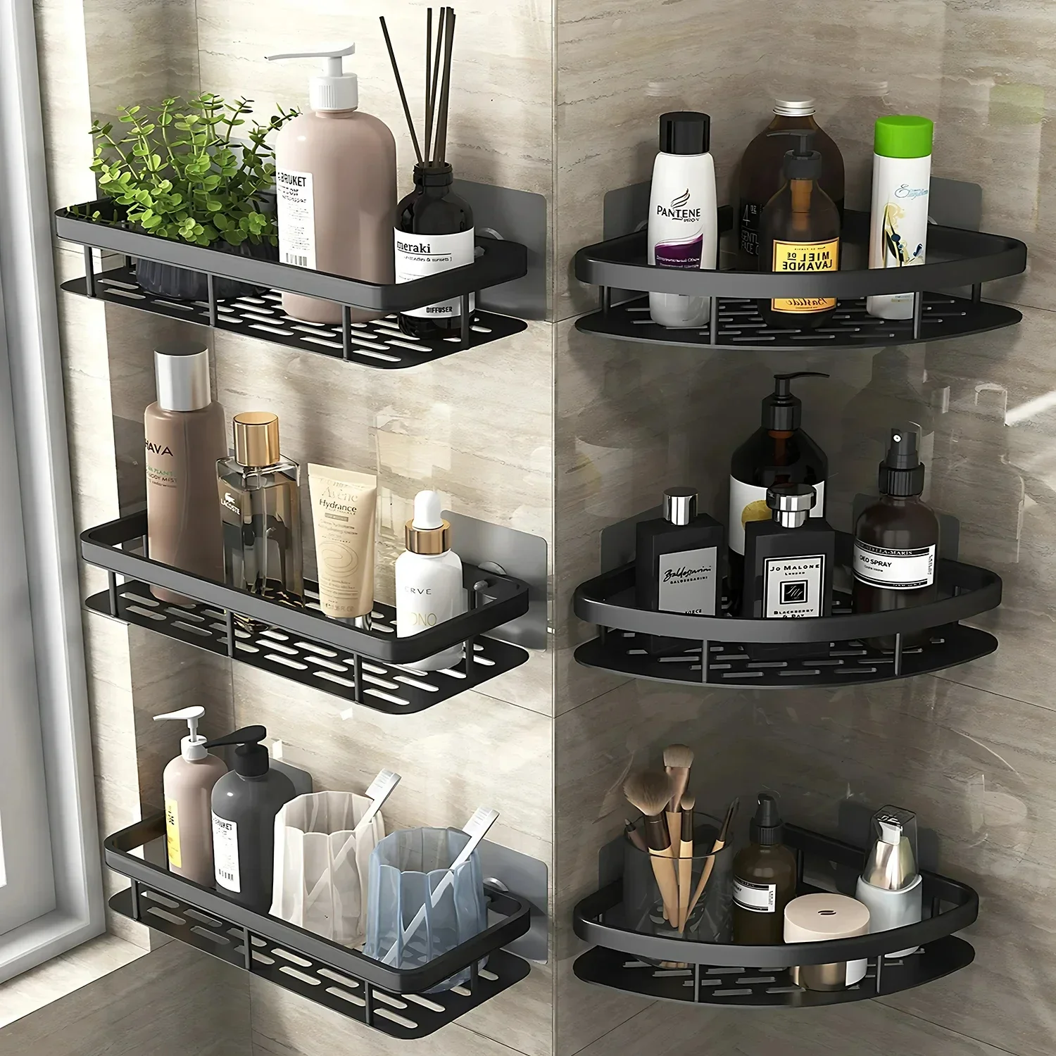 Badkamerplank Keuken Opberger Aluminium Legering Shampoo Rek Douche Plank Badkamer Accessoires Geen Boorplank