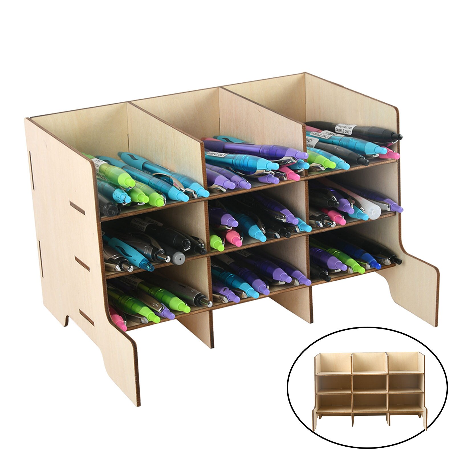 Basics Module Penselen Rack Epoxy Tool Houten Organisator Opslag Display Stand Houder Kabinet: B