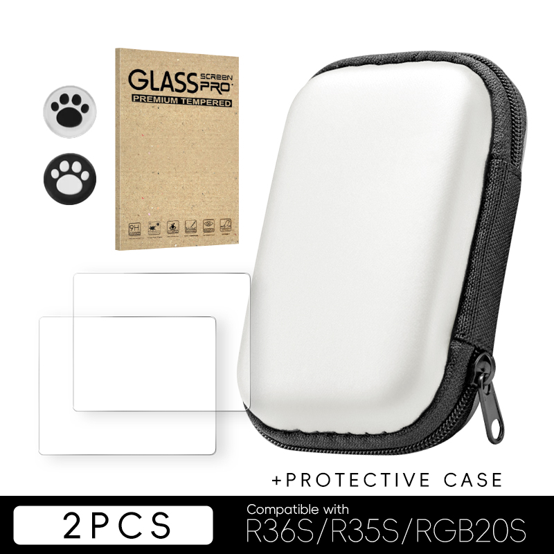Protector de pantalla DATA FROG R36S, Protector de vidrio templado para accesorios de consola de juegos portátil Retro R35S RGB20S: YELLOW