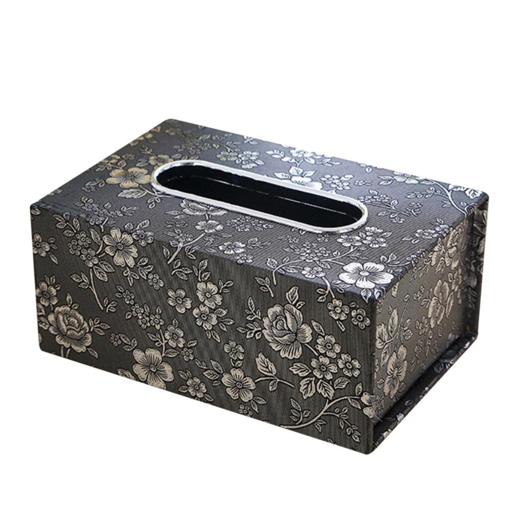 Leather Tissue Box European Napkin Tray Boxes Medium Leather Car Tissue Box Holder Box Case Pouch Table Tissue Holder: 17