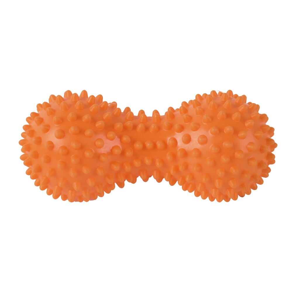 Fotmassasje rulle peanøtt dobbel lacrosse piggete ball myofascial baller for plantar fasciitis mobilitet treningsutstyr: Oransje
