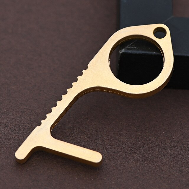 Ouvre-porte Anti-contact antibactérien anti-épidémie anti-virus en laiton EDC protection isolation clé sécurité et santé ouvre-porte: 4