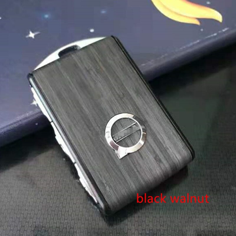 1pc Car Key Modification Case Refit Acrylic Car Key Shell Replacement for for Volvo S90 S60 XC60 XC90 XC40 V60 V90: Black Walnut