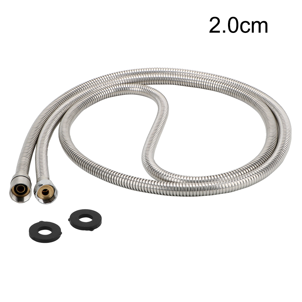 Plumbing Hose Rainfall Shower Hose Pipe Fittings Bathroom Accessories 1.2m/1.5m/2m Flexible Soft Water Pipe: 2.0M