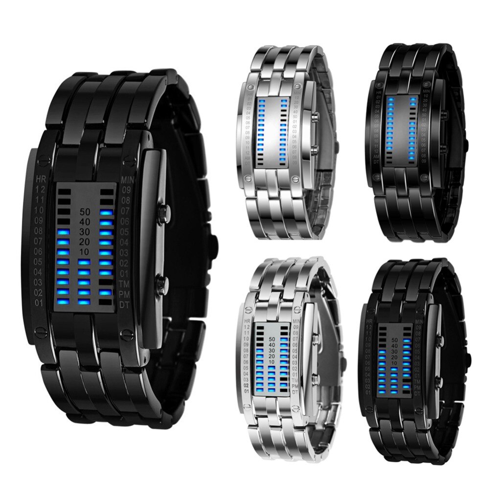 Liefhebbers Horloge Mannen Vrouwen Luxe Rvs Datum Lichtgevende Digitale Led Elektronische Sport Horloges Voor Paar Relogio