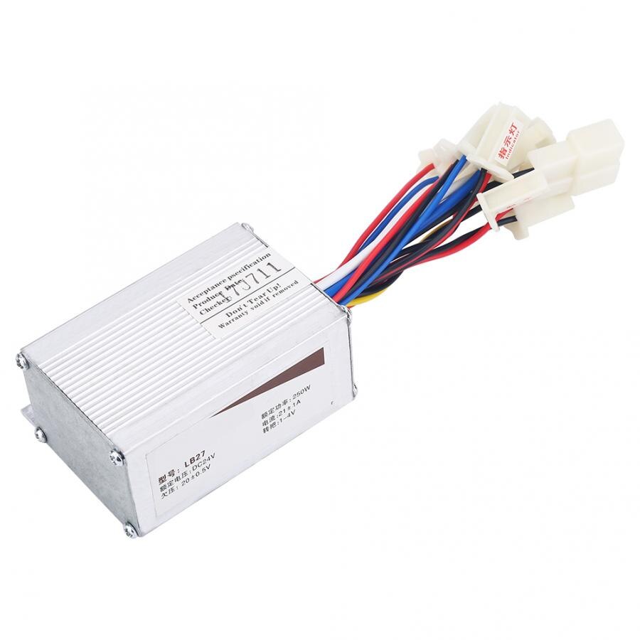 Borstelloze Elektrische Fiets Motor Controller 24/36/48/60/70V 250/350/500 /1000/1500W E-bike Controller Elektrische Fiets Accessoire: 24V 250W Brushed