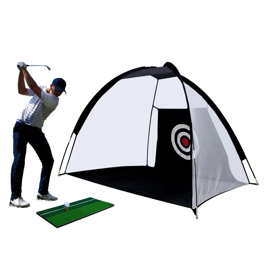 Inomhus 1/2m golf övningsnät tält golf slå bur trädgård gräsmark övningstält golf träningsutrustning mesh utomhus