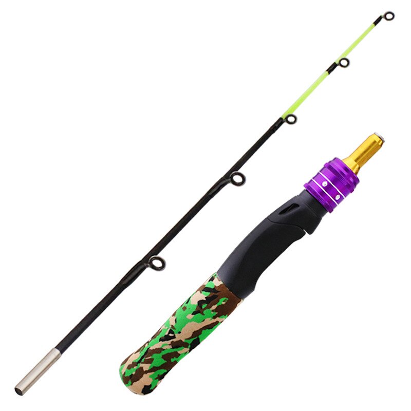 61cm Ice Fishing Rod Carbon Spinning Winter Raft Shrimp Carp Fishing Child Pole Winter Fishing Rod Tackle EVA Handle Jigging Rod
