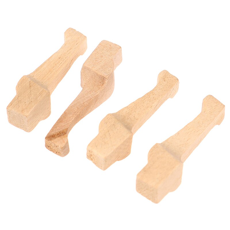 4Pcs/Set1/12 Dollhouse DIY Wooden Table Legs for Miniature Furniture Toys Decor Making Accessories Dolls House Decoration