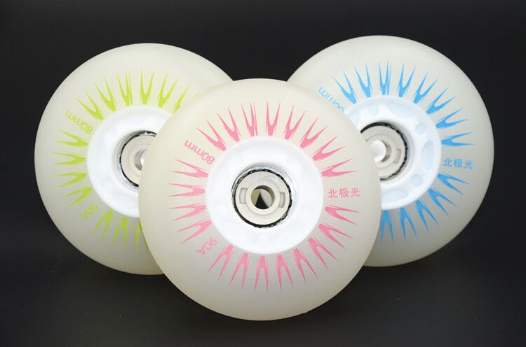 wheel flashing wheel led light roller skates wheel 90 A 8 pcs/lot beijiguang