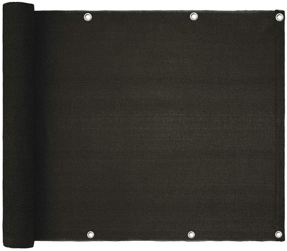 Balkon Privacy Screen Protector Weerbestendig Uv Balkon Cover ( 3 'X 16.4'-90X500CM-Black)