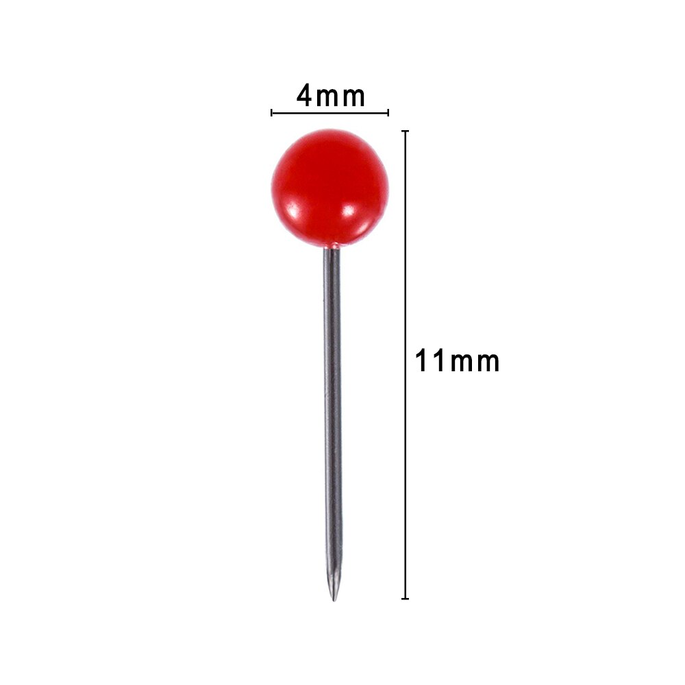 500 unids/set Map tachuelas Push Pins cabeza de plástico con punto de acero, 4mm 11mm tablero de corcho seguridad coloreado Thumbtack Office School Supply
