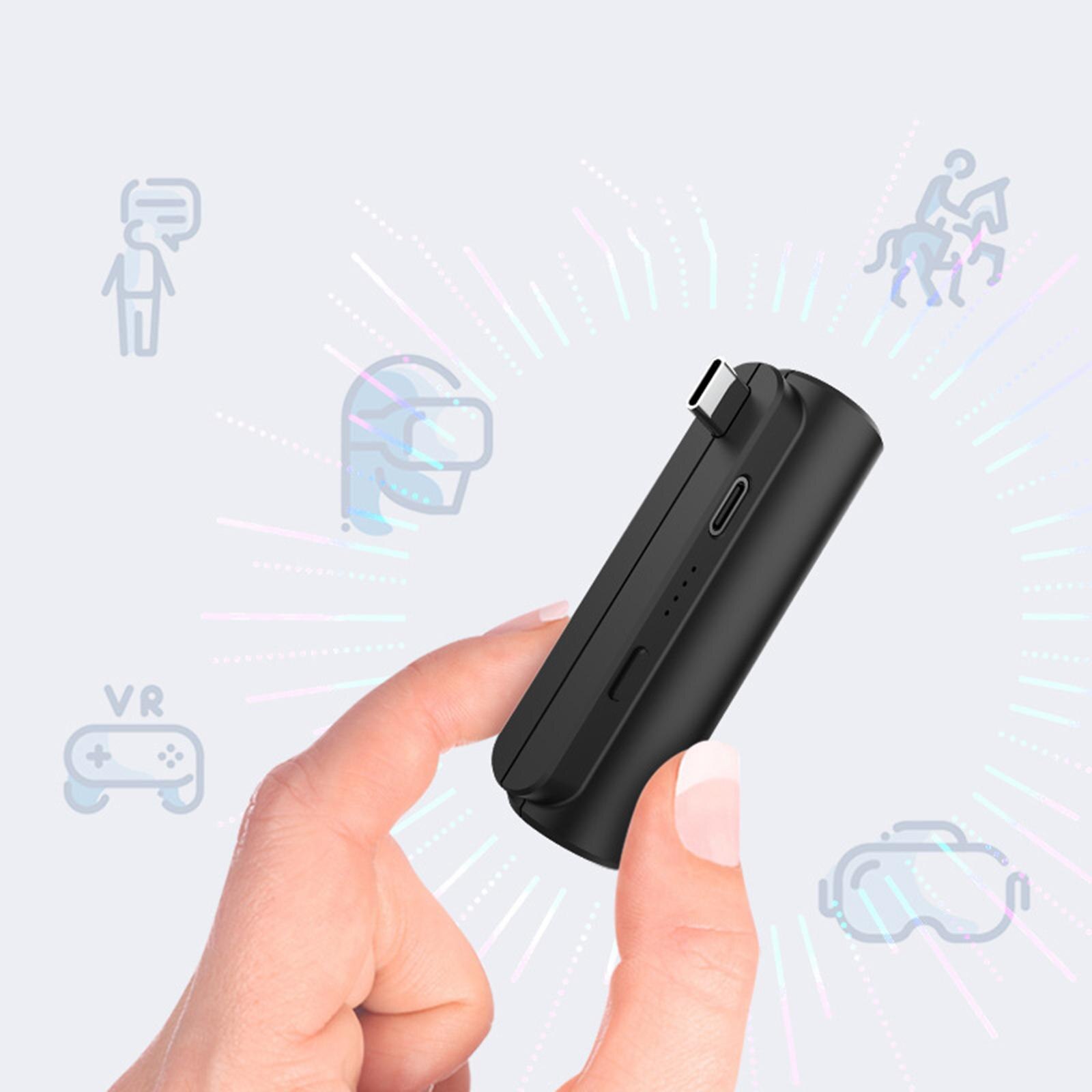 Portable Battery Pack Usb-C Connector 3000mAh Capsule Charger for Quest 2 VR
