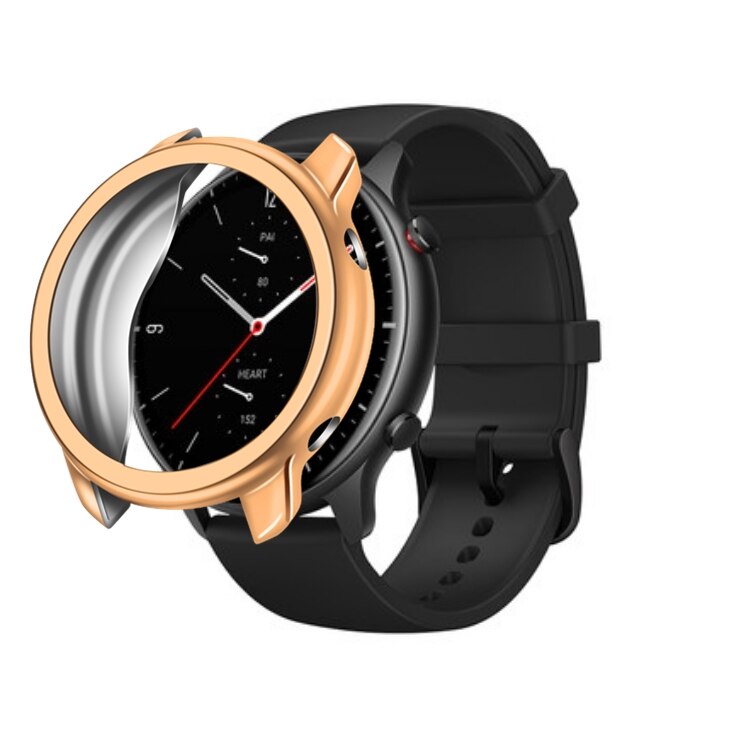 Tpu mykt beskyttelsesdeksel for huami amazfit gtr 2 urskall skallbeskyttelsesramme til xiaomi gtr 2/ gtr silikonbeleggdeksel: Rose gull