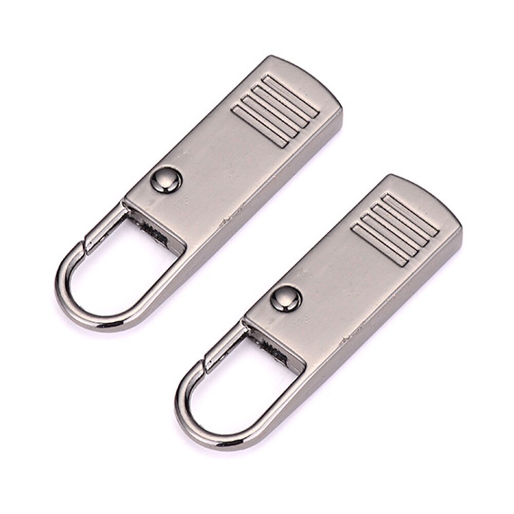 2Pcs Metalen Rits Rits Reparatie Kits Rits Pull Voor Rits Slider Naaien Diy Craft Naaien Kits Metal Zip: Gun color large 2pcs