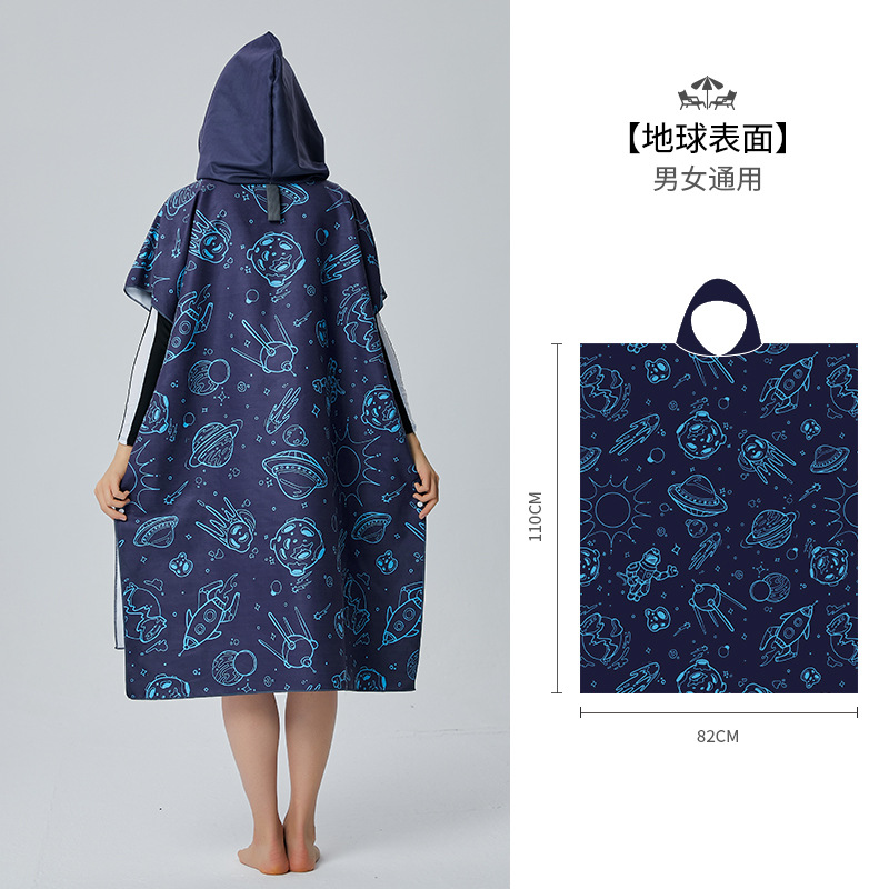 Surfen Poncho Kleid Handtuch Mikrofaser Bademantel Ponchos Surfer Kleid zum Surfen Schwimmen Tauchen Strand unisex: Gold