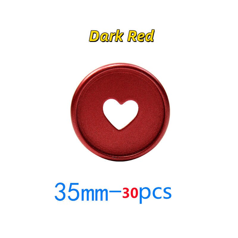 Loose Leaf Binder Rings - 30pcs - Mushroom Hole Disc Buckle - 360° Foldable - Plastic - Office Supplies: 30pcs-dark red