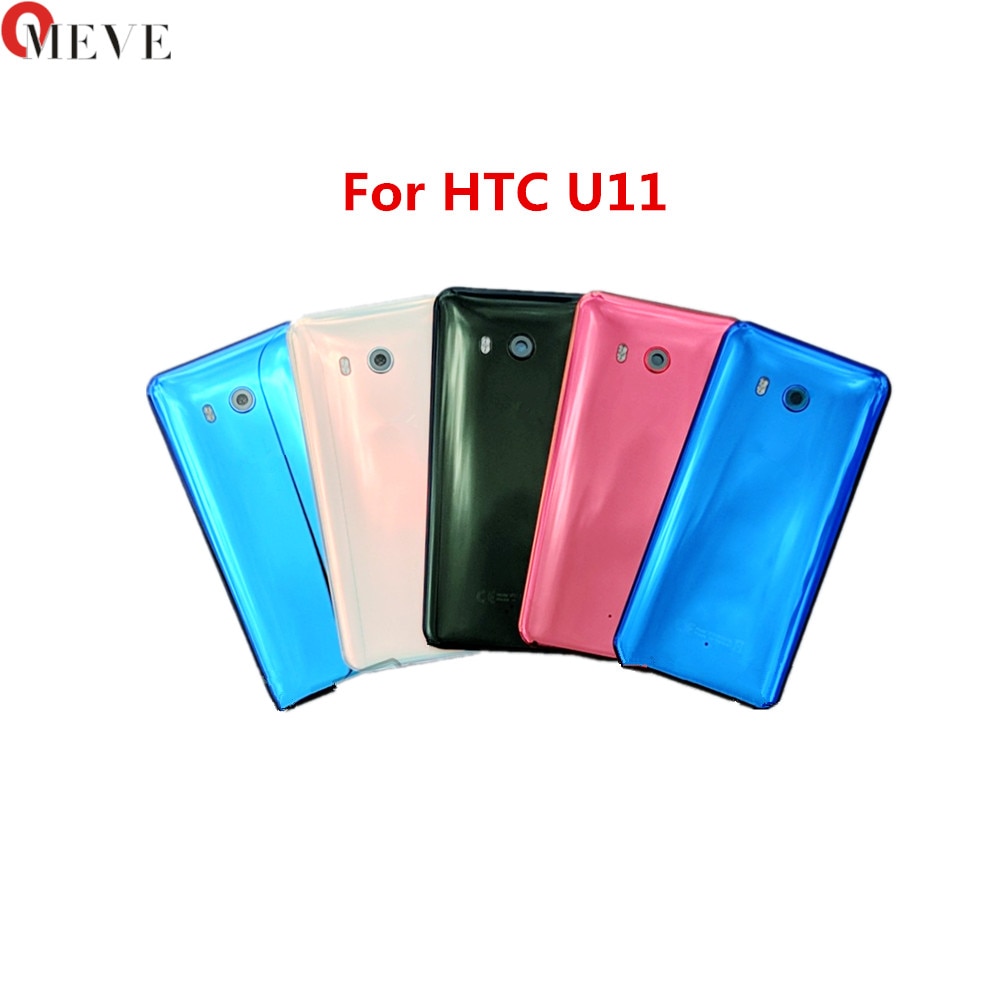 Original Glas Zurück Hinten Gehäuse Tür Für HTC U11 Zurück Batterie Abdeckung Fall mit Kamera Objektiv Ersatz Teile U-3w W-1w