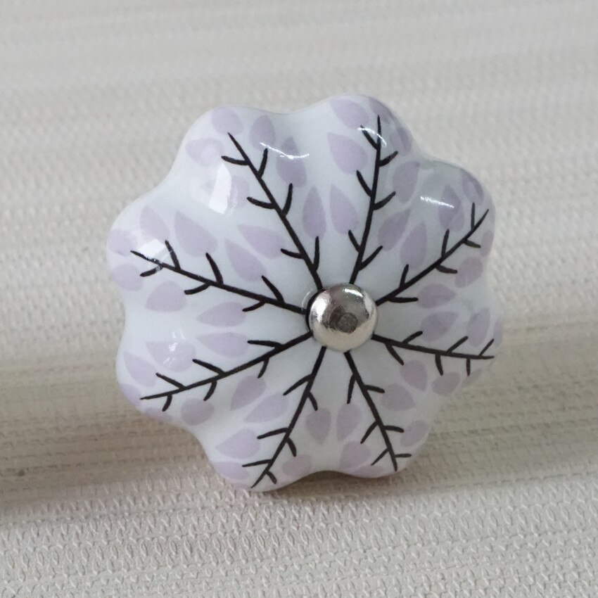 Ceramic Dresser Pulls Knob Flower Drawer Knob Kitchen Cabinet Pulls Cupboard Knobs Handles Door Handle Knob Furniture Hardware: D