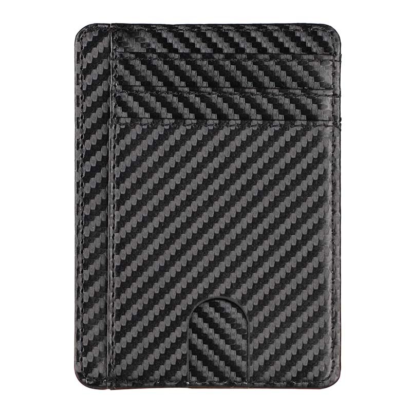 Rfid Men Women Small Bank Travel Leather Business Card Case Slim Lightweight Front Packet Wallet: J