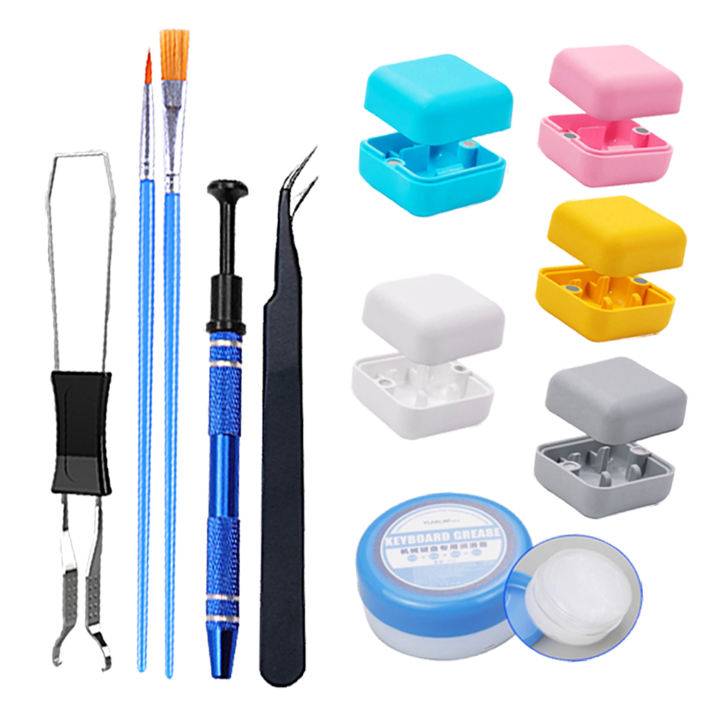Mechanical Keyboard Kit Switch Puller Opener Keycaps Puller Switch Lubrication Package for Mechanical Gamer Swap Keyboard