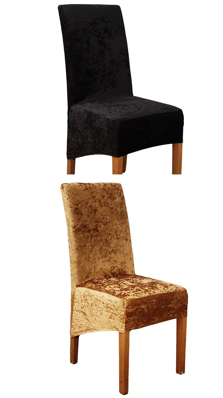 Stoelhoezen decoratieve fluwelen pluche stretch eetkamerstoelhoezen voor thuis restaurant elastisch