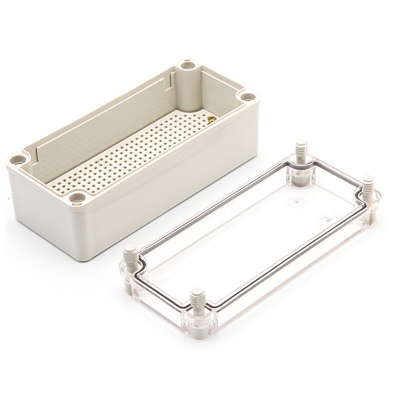 IP67 180*80*70MM size waterproof ABS plastic diy terminal junction box case enclosure housing for electronic with mounting board: Transparent PC Cover