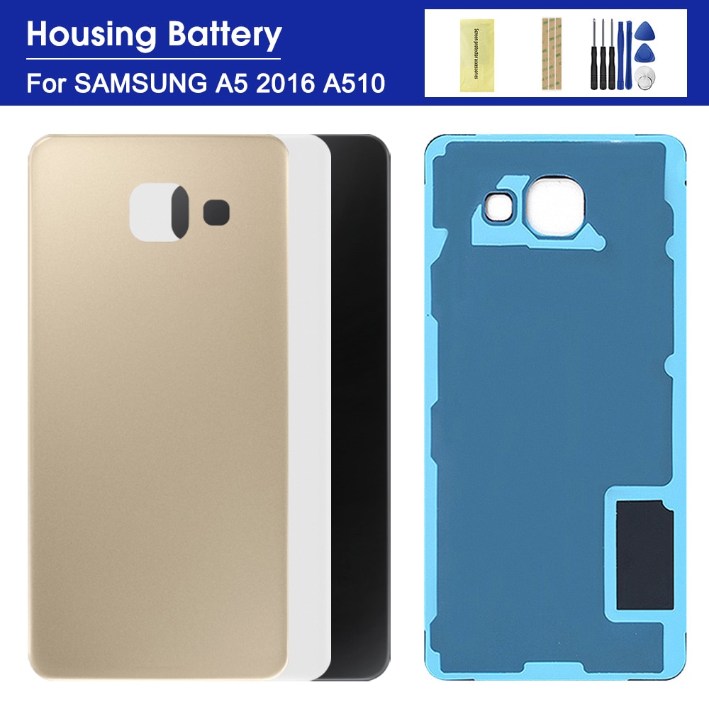 Zurück Batterie Hinten Glas Abdeckung Für Samsung Galaxis A5 A510 A510F A510FD Zurück Batterie Glas Abdeckung Hinten Tür Gehäbenutzen fallen