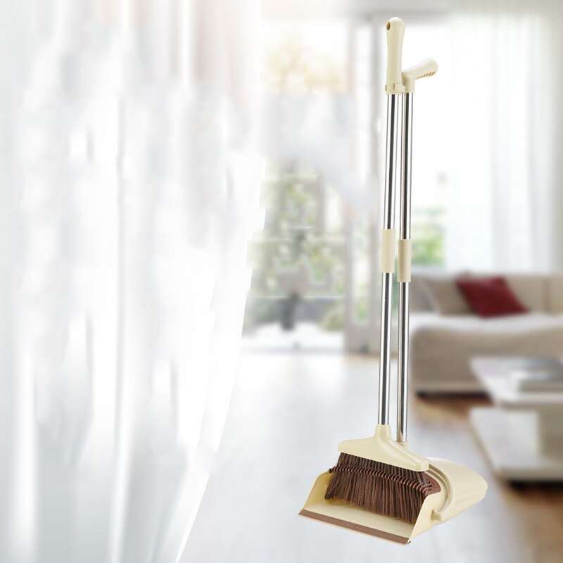 Edelstahl Magie Besen Kunststoff Winddicht Kehrschaufel Anzug Weichen Borsten Besen Verdicken fegen Boden nicht-Unterhose Griff Reinigung Werkzeuge