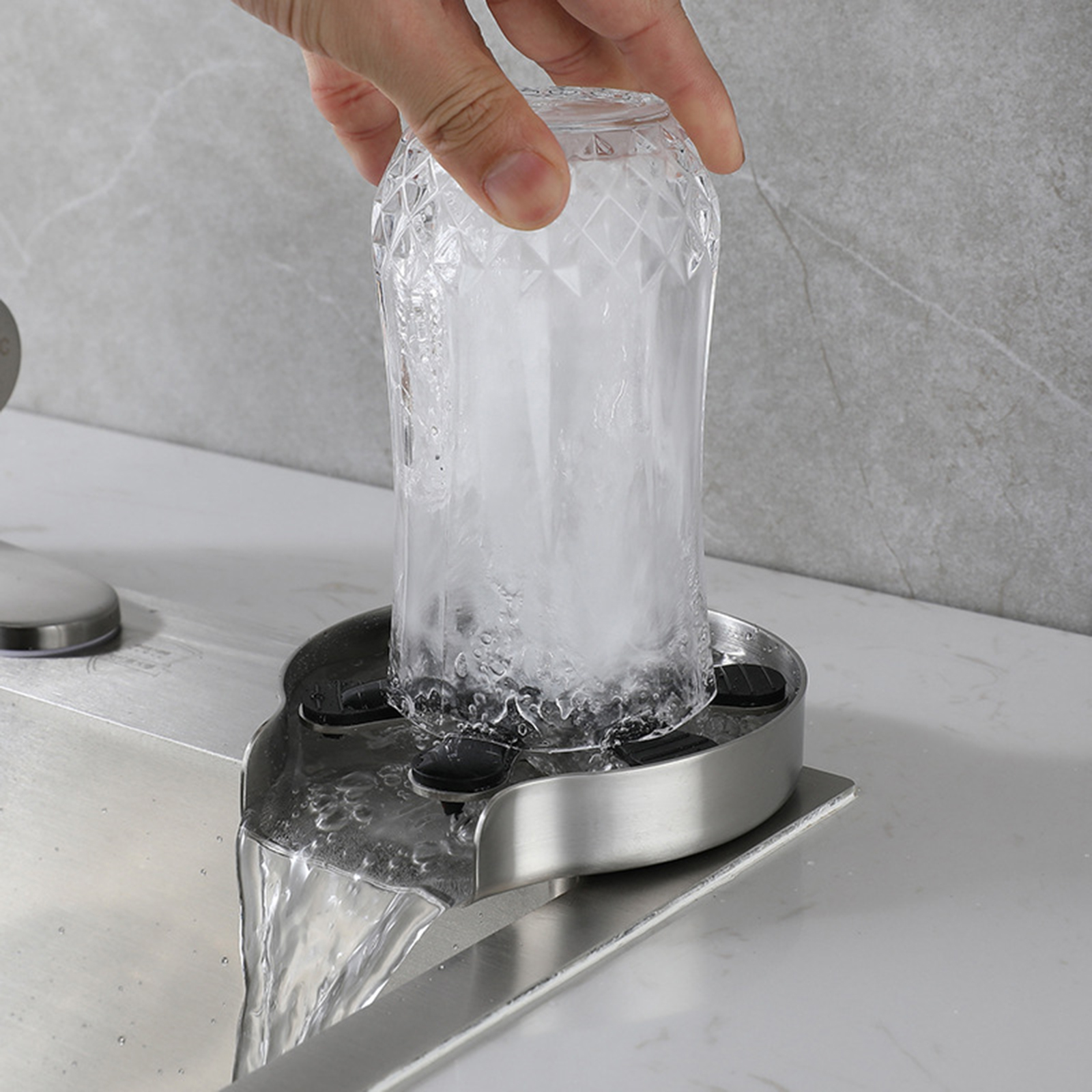 Wastafel Kraan Glas Rinser Accessoires Diy Vervanging, Fles Cup Washer Attachment Efficiënte Brede Toepassing Cup Schoner Stevige