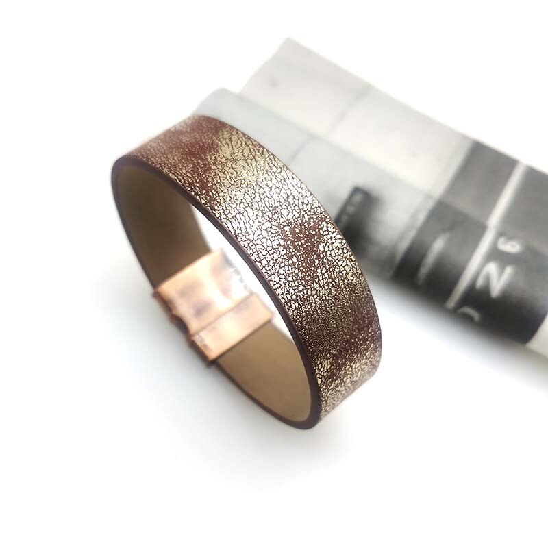 D & D-pulsera de cuero Vintage para mujer, brazalete con dijes magnéticos de arcoíris para hombre, pulsera de , joyería de Festival