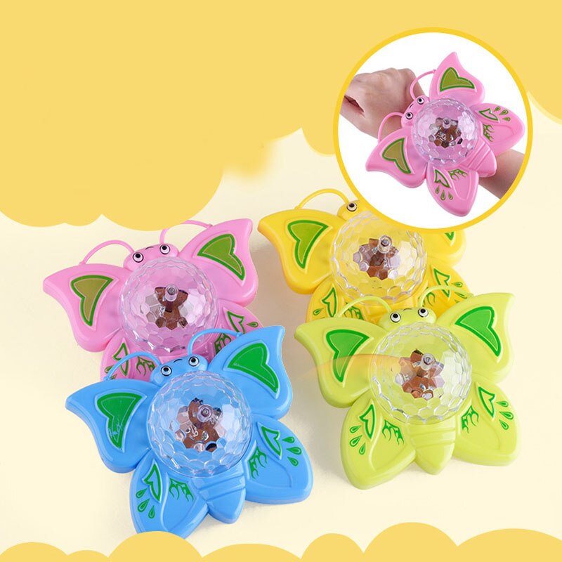 Butterfly Bracelet lighting up toys for kids children Festival Rave Lamp Projection Wrist Luminous Musical Birthday