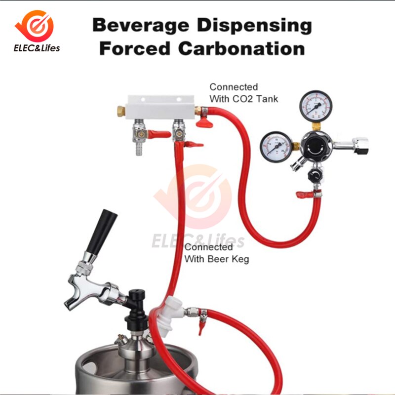 2/3/4 Way CO2 Air Gas Distribution Manifold Splitter Draft Beer Kegerator With Check Valves For Homebrew Beer Brewing Tool