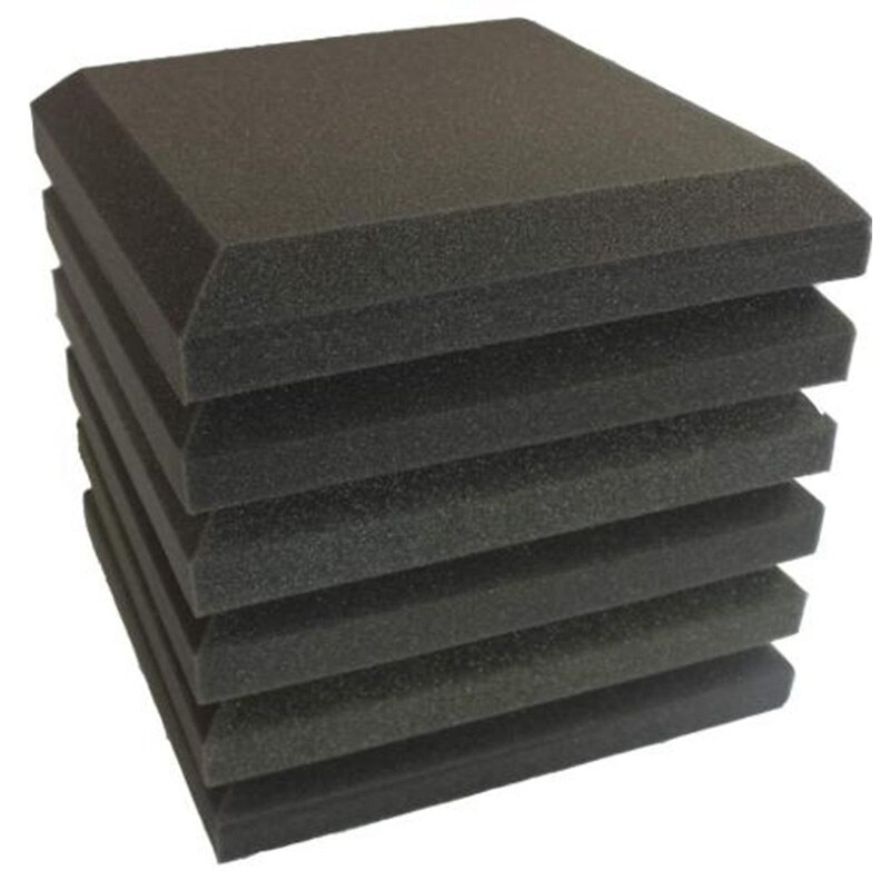 6 Pcs Studio Acoustic Foam Sound Proofing Ceiling Tile Panels Studio KTV Noise Absorption Square Foam, 25 x 25 x 5cm: Default Title