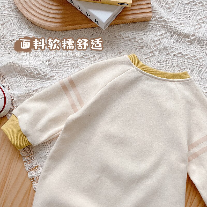 2022 spring new Baby manica lunga orso pagliaccetto cotone ragazzi vestiti ragazza infantile carino orso stampa tuta neonato tutina