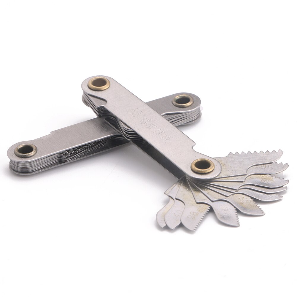 60 and 55 Degree Thread Measuring Gage Gauge 20cs Stainless Steel Metric Whitworth Screw Pitch Thread Plug Gage