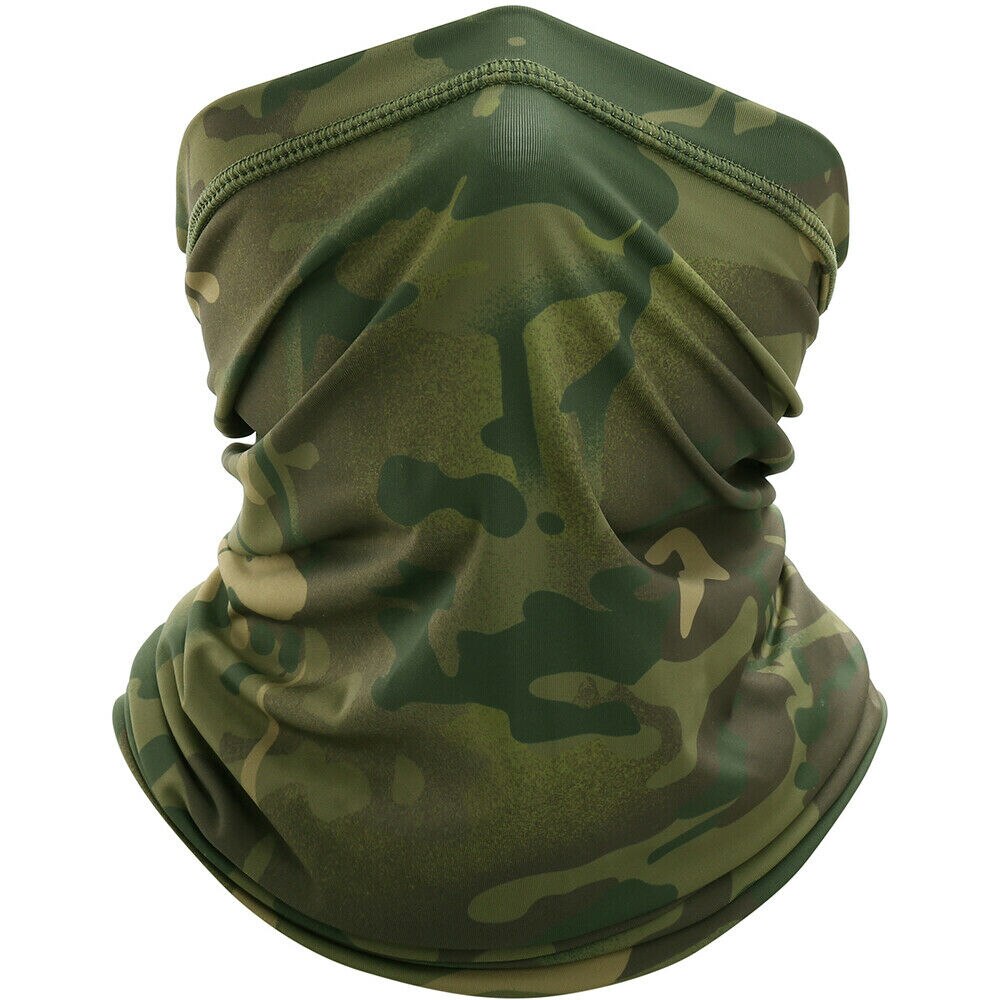 Cycling Face Bandana Outdoor Sports Women Men Headband Face Mask Neck Warmer Triangle Ice Silk Cool Scarf: camouflage color 4