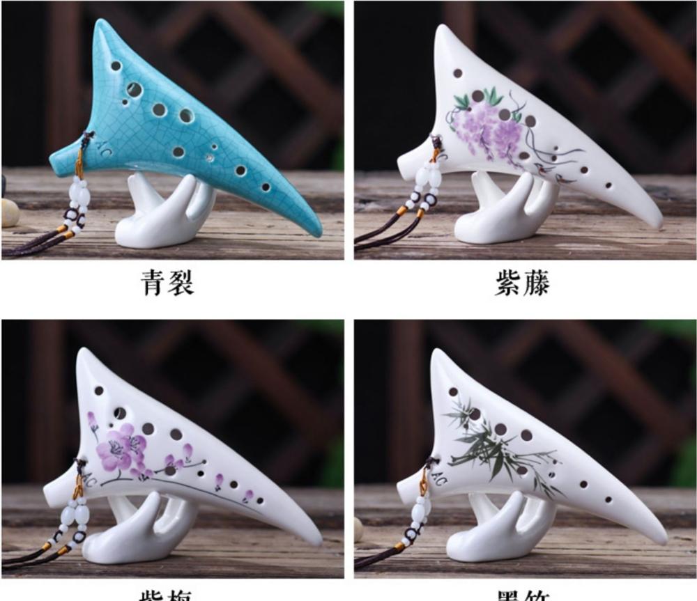 Hoge Quality12 Gaten Ac Ocarina Alto C Fluit Muziek Instrument Voor Beginner