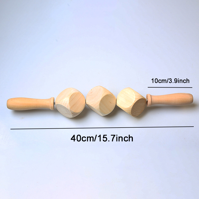 Handheld Wood Roller kijek do masażu drewniany masażer brzucha do uda Butt noga do masażu mięśni Release Anti Cellulite: Style A