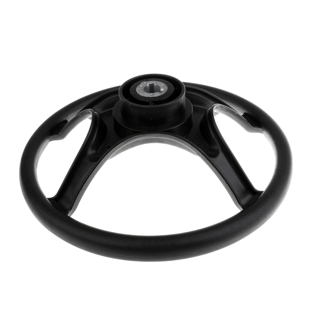 Universal 13 inch Marine Sports Boat Pontoon Steering Wheel 4 Spoke 3/4 inch Shaft