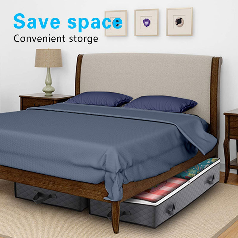 Opvouwbare onderbedtas - Deken Kleding Quilt Organizer Ademende opbergtas met ritssluiting voor slaapkamer