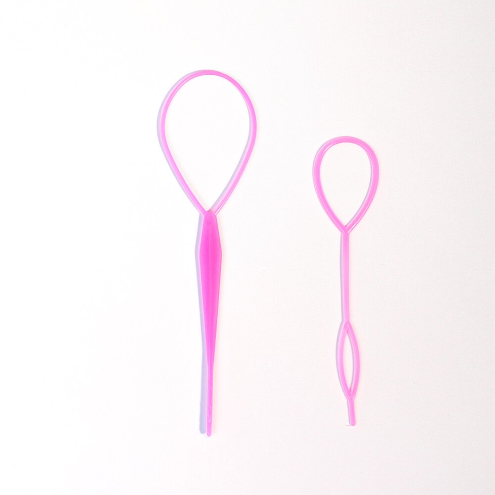 2 stk kvinder curler quick dish multifunktion hårstyling værktøjer gør-det-selv salon bryllup fletningsmaskine hårtilbehør: 2 gp 1